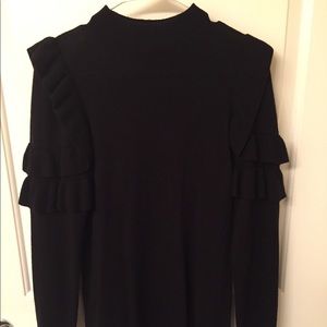 Black ruffled sleeve Forever 21 Long sleeve dress